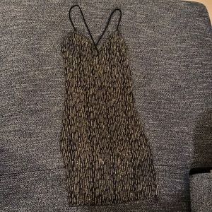 Gold glitter dress